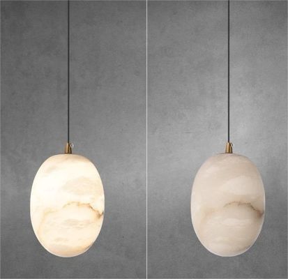 Nowoczesny design Dekoracja wisiąca w pomieszczeniach Dinner Room Villa Living Room Kitchen Island Brass Restaurant Alabaster Chandelie