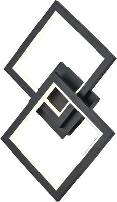 Proste geometryczne kwadratowe czarne światło aluminiowe 20W 3000K przełącznik sterowania lampą ścienną światło sufitowe