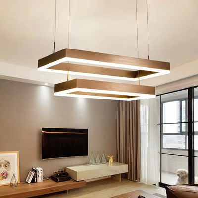 Podwójne małe salon Led żyrandol Modern Simple Rectangular Nordic Lighting Lobby Restaurant Bar