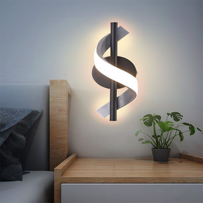 Aluminium Spiral Design LED Ściana Lampa nowoczesna 3000K / 6000K 2 Jasny kolor Hotel sypialnia salon korytarz zakrzywiona dekoracja Światło ścienne