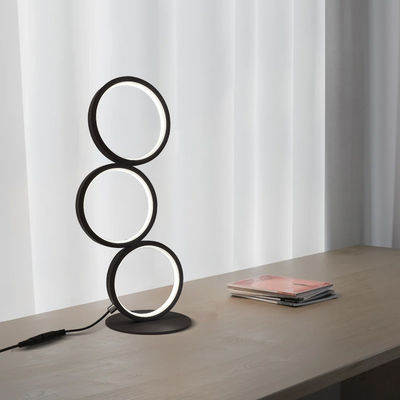 Trzy pierścienie Elegancka Lampa Metalowa Do Salonu Sypialnia Hotel Klubowe Oświetlenie Nowoczesne Zgaszające Aluminiowe Lampa Stołowa