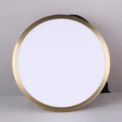 Nowoczesna złota korpus biały akrylowy lampka sufitowa salon okrągły 24W 36W 54W LED światło metalowe sufitowe