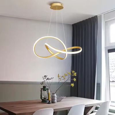 Retro oświetlenie luksusowy pokój sypialnia aluminiowy żyrandol Dom dekoracja materiał akrylowy LED światło sufitowe