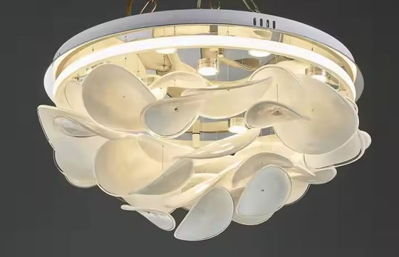 Nordic Simple Light Francuski pokój dzienny pokój sypialny światło sufitowe nowoczesny krem kreatywna osobowość lotos liść projektant pokój światło