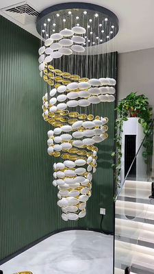 Lustro z jaj smoka sztuka Lustro z jaj złoty Hotel Villa Sala balowa Lobby Mall atrium Sandbox schody loft