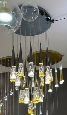 Nordic Light Luxury Silver Mountain Crystal Chandelier dla Villa Duplex Stairwell