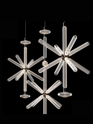 Specjalna Duża lampa żyrandowa LED Styl vintage Żelazne metalowe wisiorki Szkło mieszkalne Hotele Lobby Dekor Wisiąca instalacja żarówka