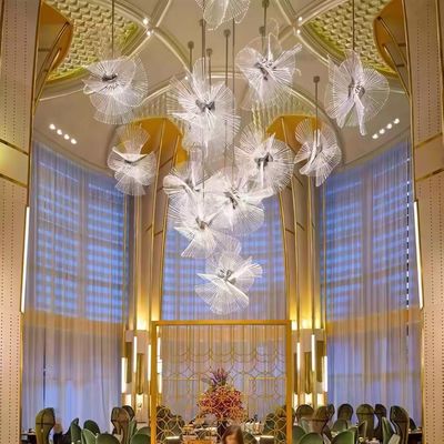Duplex Villa Sala bankietowa Hotele Lobby Dandelion Lampy modelowe Wydział sprzedaży Pustka sztuka Lampy niestandardowe