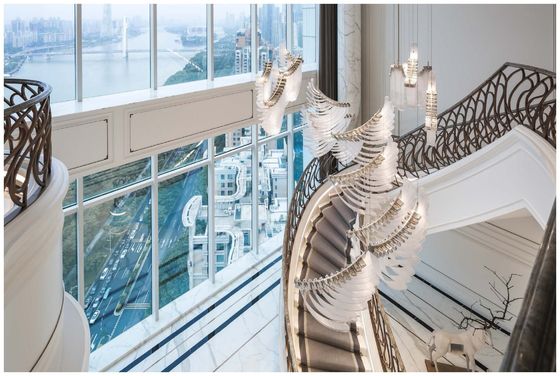 Hotel Lobby Chandelier Angel Wings Wings Artystyczne modelowanie Villa Pick Pustka sala Lampy schodowe dupleks
