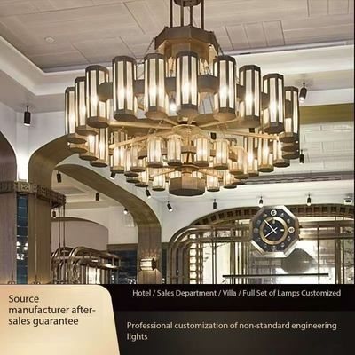 AC 85-265V napięcie Nowoczesne oświetlenie w pomieszczeniach Wielkie żyrandolki foyer dla chińskiej restauracji Hot Pot