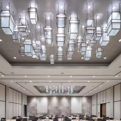 Styl chiński Nowoczesny Hotel Centrum handlowe Lobby Sala bankietowa Dekoracyjne urządzenia oświetleniowe z materiałem aluminium