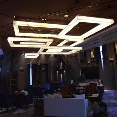 Nowoczesny Cloud Stone Duża geometryczna sztuka Stropna lampa Hotel Lobby Hotel Catering Biuro Inżynieria oświetlenie na zamówienie
