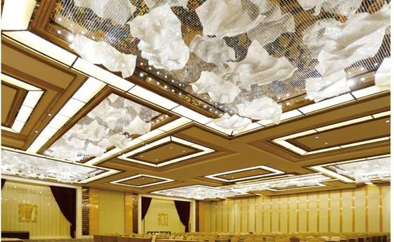 Ręcznie tkane żyrandol kryształowy chmury lampy kryształowe lampy art deco żyrandolki wysokiego sufitu