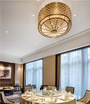 Niestandardowy Custom Hotel Restaurant Chandelier Bar Hotel Club Chiński Hot Pot KTV Duża tkanina Art Private Room Box Światło w stylu Rattan