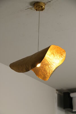 Nordic Modern Brass Crystal Handmade Lotus Leaf Wydmuchane Szkło Oświetlenie Wieszące Jednoskładnik Wieszący Kuchnia Lustrowiec Wisiorki