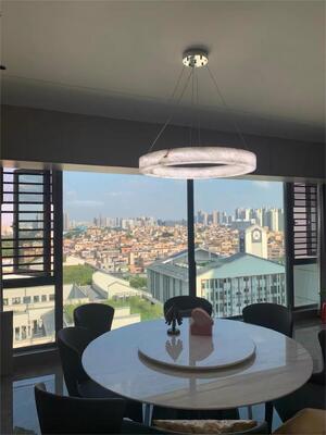 Miedziana Alabaster Lustrowiec Nowoczesne Światło Wiązańcowe Do Stołówki