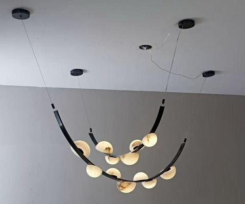 Nordic Modern Snowflake Marmurowy żyrandol do jadalni Studio Hotel E26 AC Simple Creative Designer Oświetlenie salonu