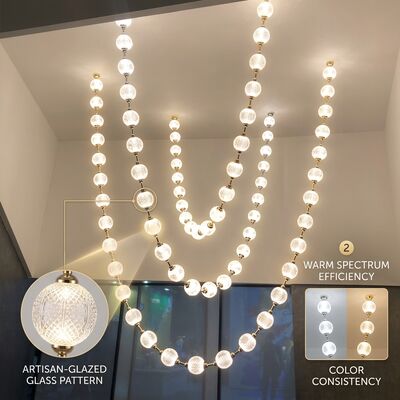 Transparent Golden Maple Leaf Chandelier Special-shaped Glass Pendant Light For Banquet Art Exhibition Hall
